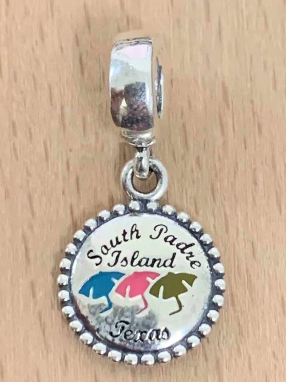 Pandora South Padre Island, Texas Dangle Charm, S925 Silver Jewelry Bracelets